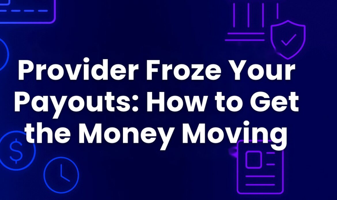 Provider froze your payouts — how to get the money moving