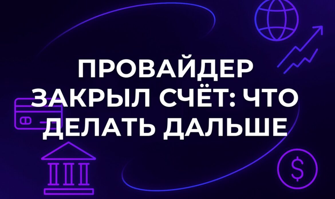 Провайдер закрыл счёт: что делать дальше