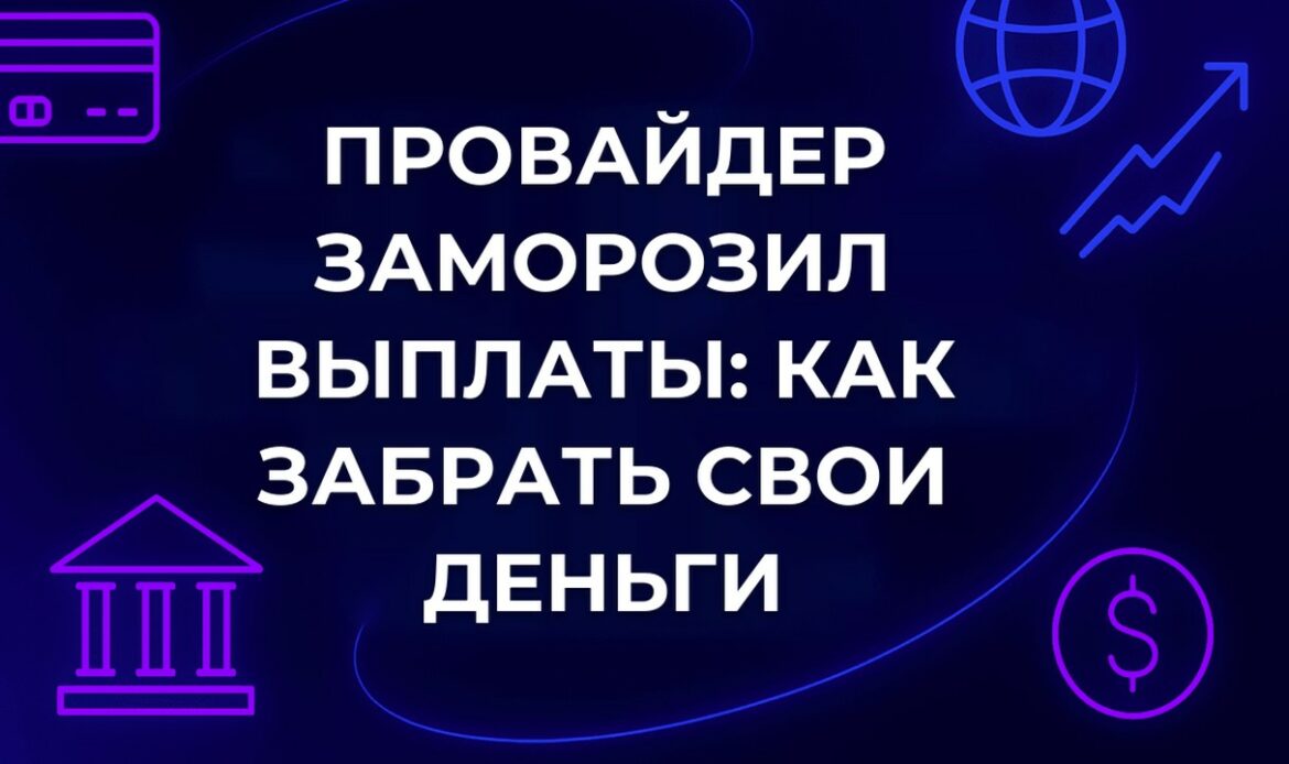 Провайдер заморозил выплаты: как забрать свои деньги