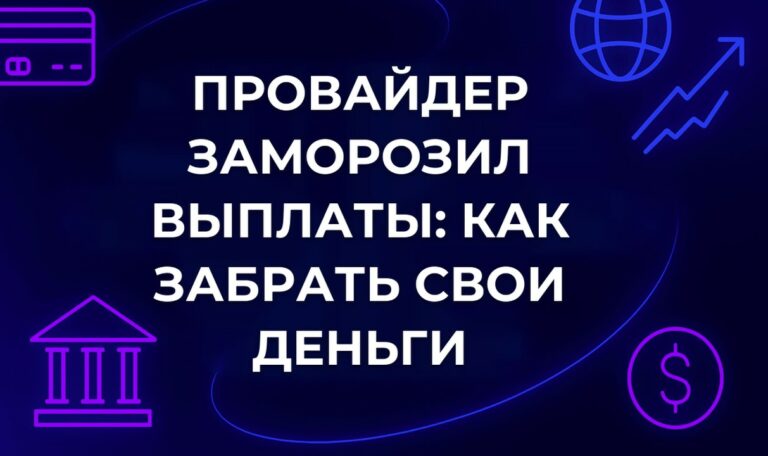 Провайдер заморозил выплаты: как забрать свои деньги
